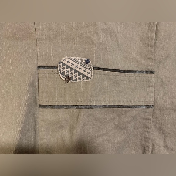 BKE Deconstructed Patch Boho Utility Jacket Size Medium blazer - Picture 3 of 12